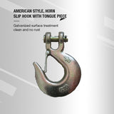 American style, HUGO horn slip hook with tongue piece